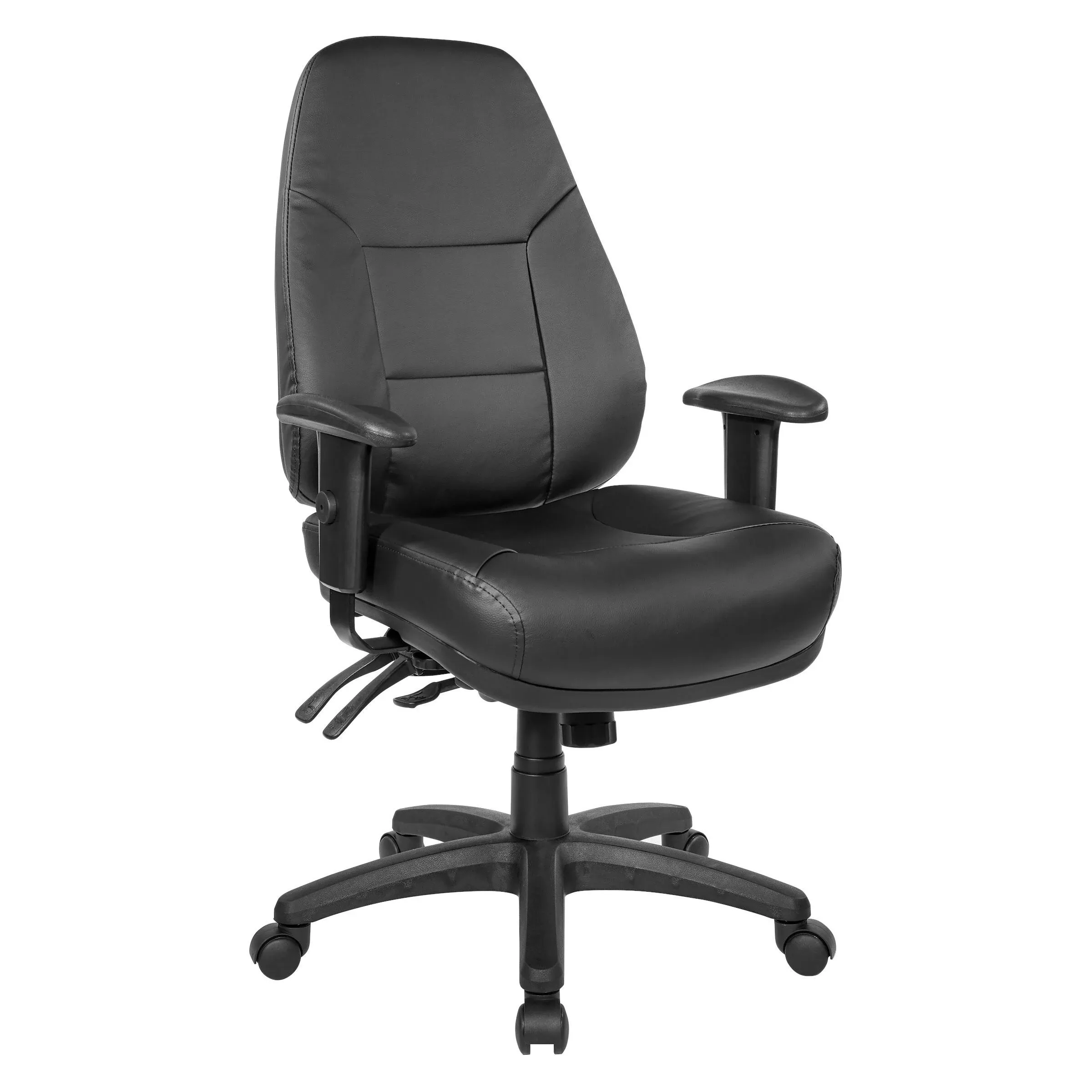 Professional Ergonomic High Back Chair With Adjustable Arms, Dillion Black - Contemporary - Office Chairs - by Office Star Products | Houzz