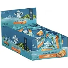 Mauna Loa Premium Hawaiian Roasted Macadamia Nuts, Honey Roasted Flavor, .5 oz Pouches (Pack of 24)