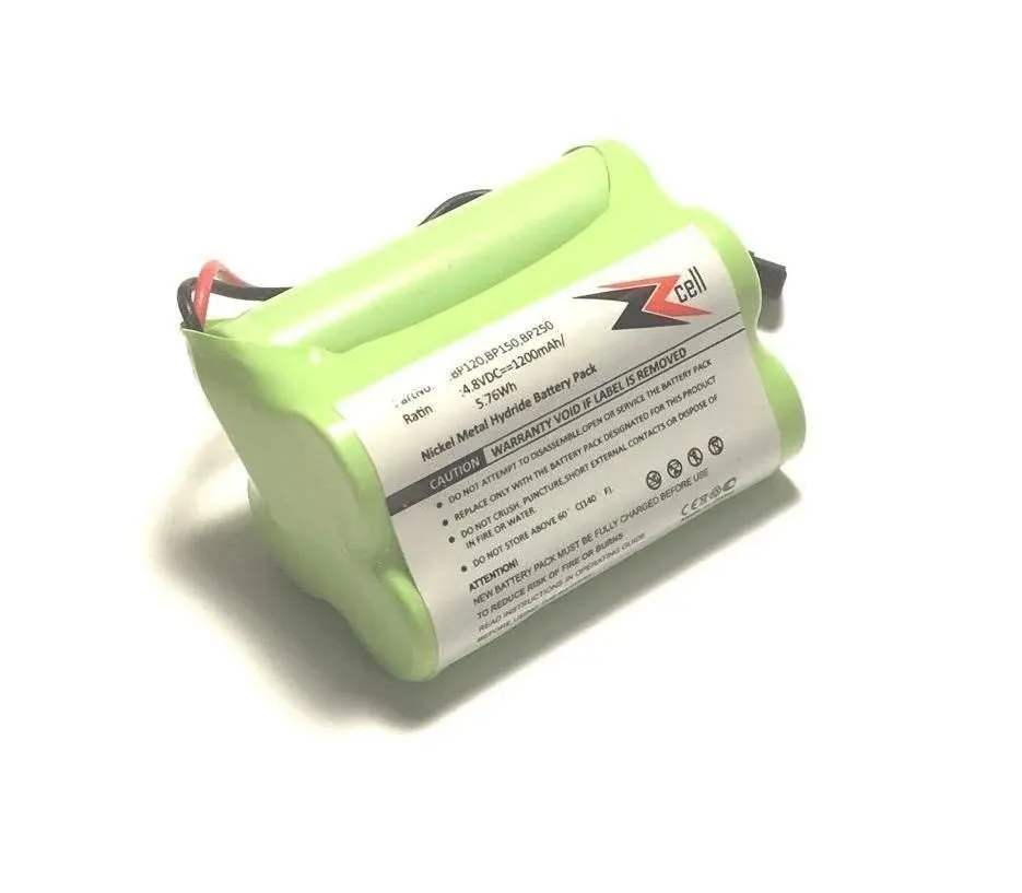 ZZcell Battery For Bearcat Sportcat Uniden BP120, BP150, BP180, BP250 1200 mAh