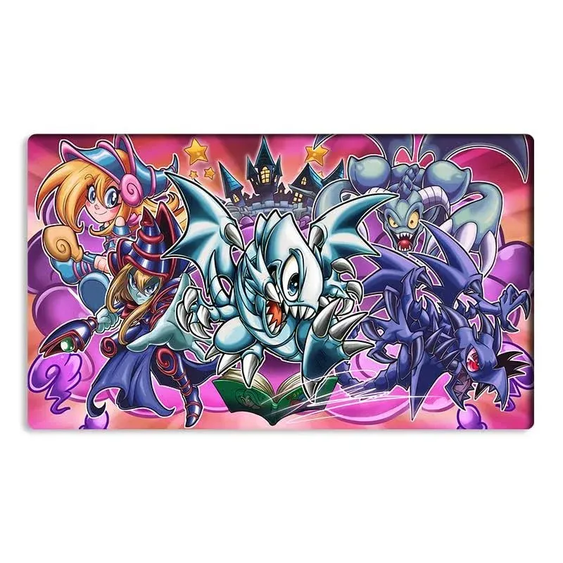 New Mlikemat Playmat Toon Dark Magician Girl TCG CCG Trading Card Game Mat No Zones + Free Bag (ZD039-880-K-No Zones)