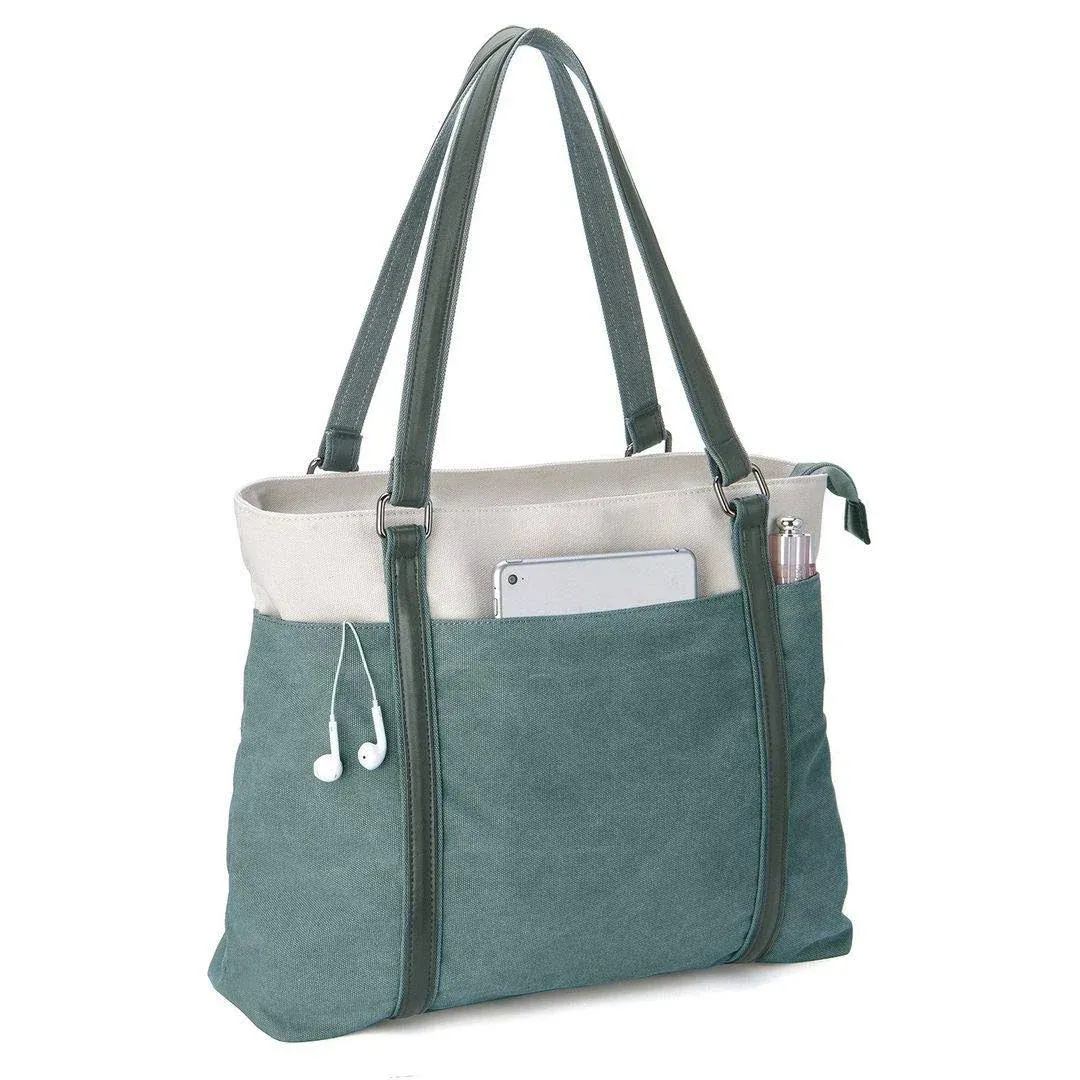 Women's Canvas Laptop Tote Bag