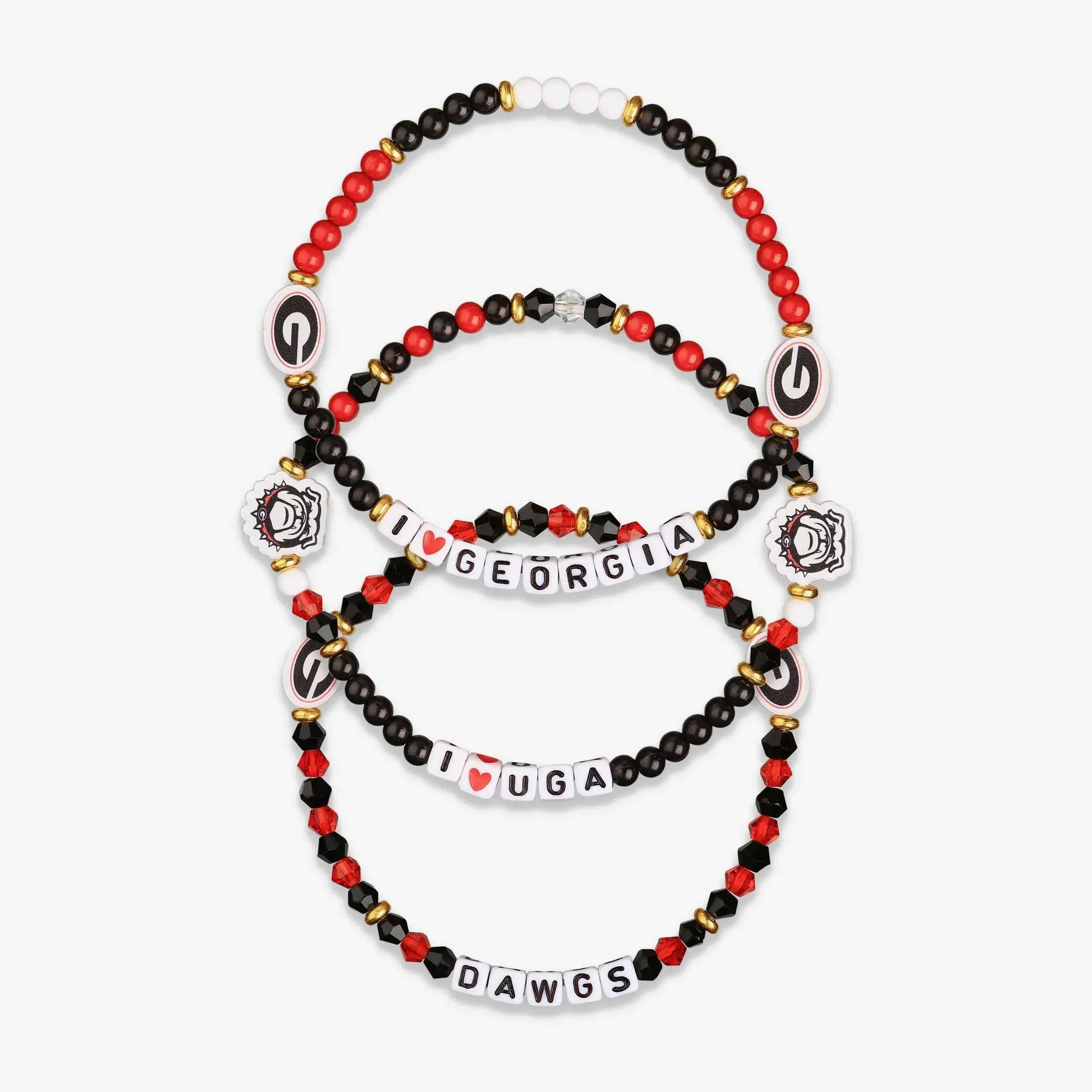 Georgia Bulldogs NCAA 3 Pack Friendship Bracelet