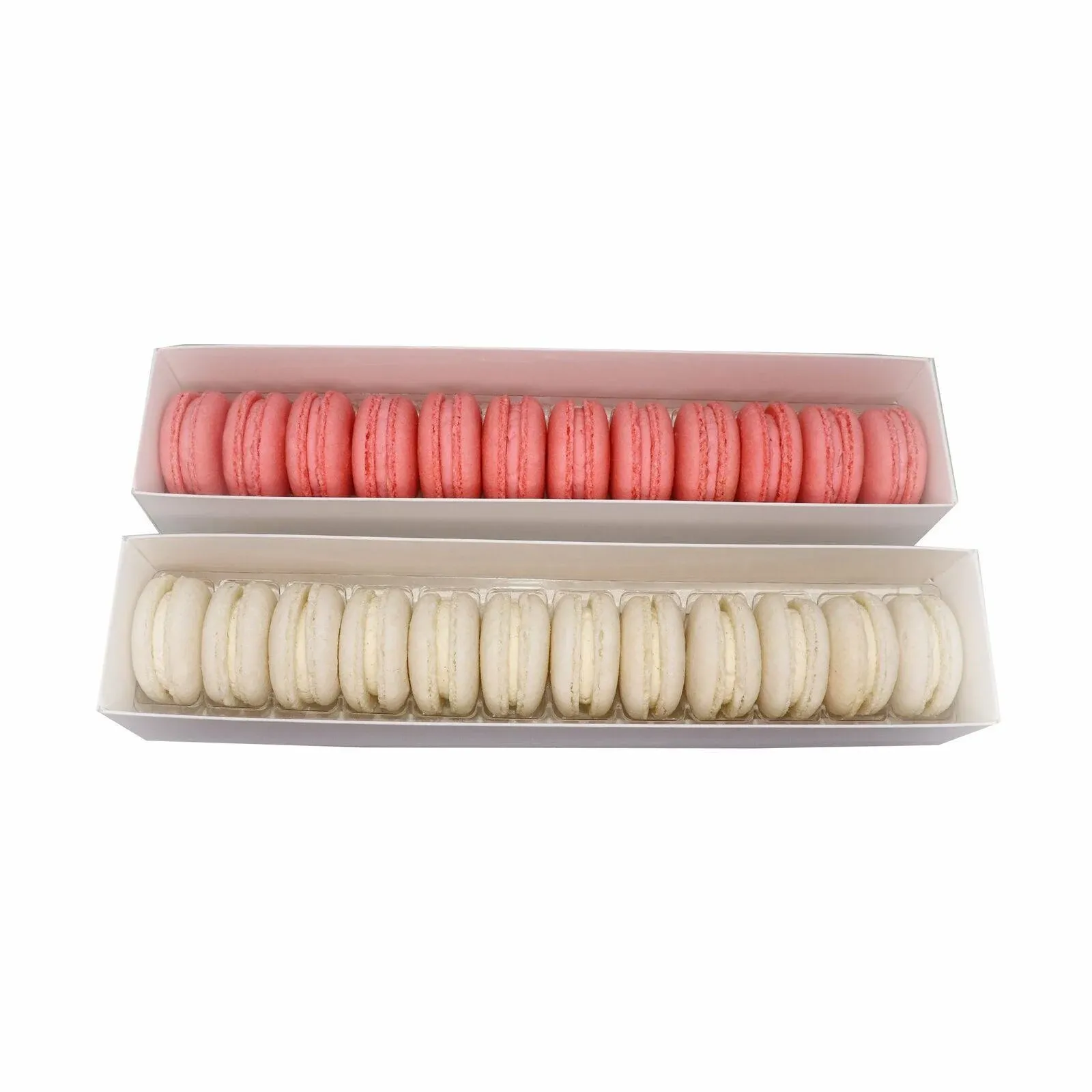 French Macaron Gift Box, Pink and White, 24-Pack  | eBay