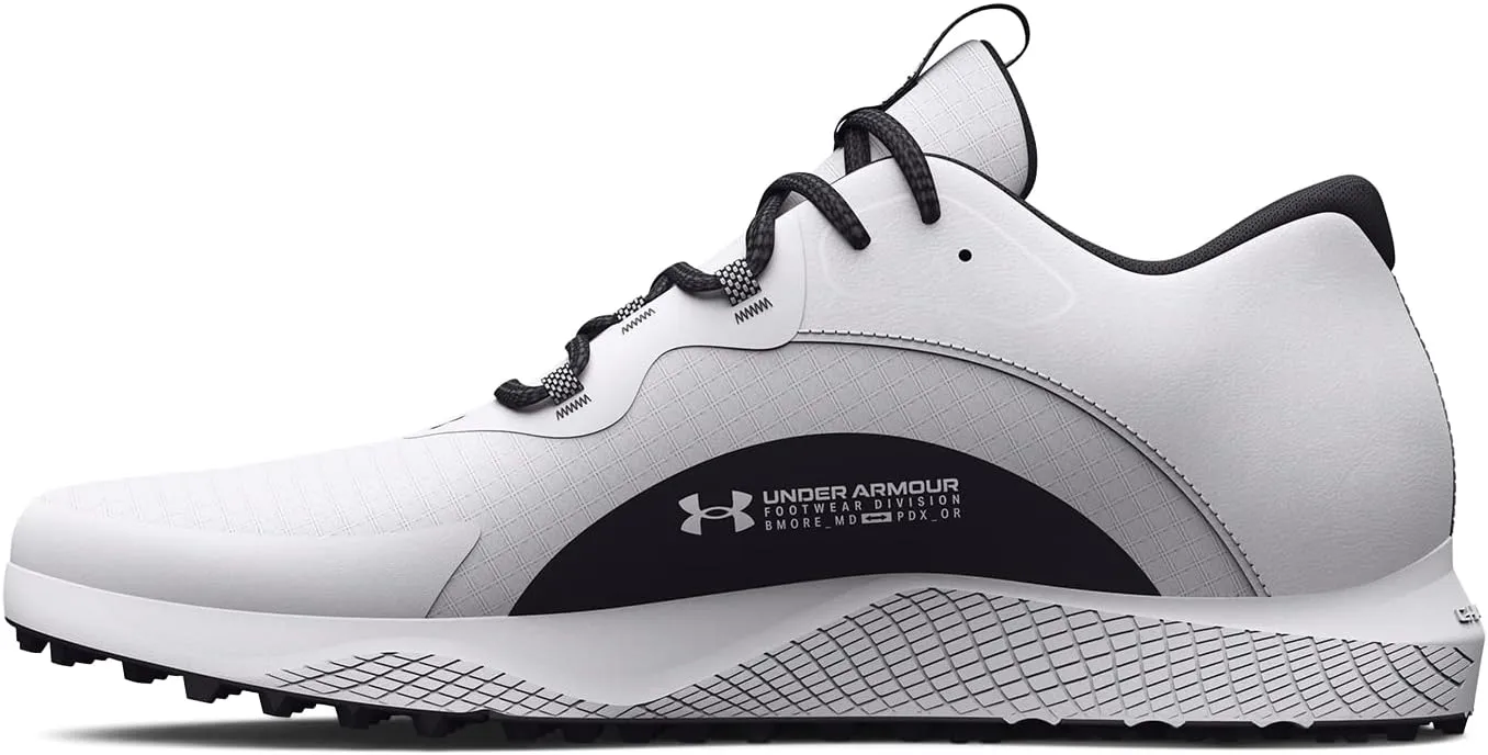 Men's Charged draw 2 Spikeless Golf Shoes - White, 8.5, Under Armour