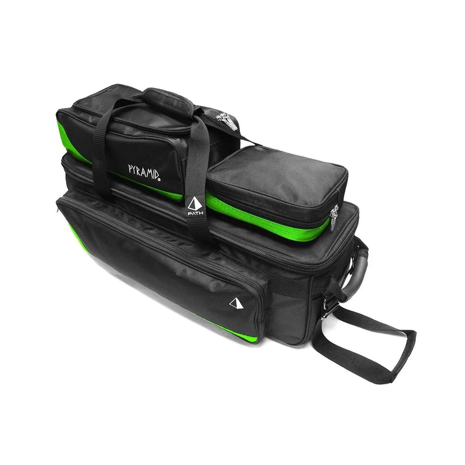 Pyramid Path Triple Tote Roller Plus Bowling Bag Lime Green