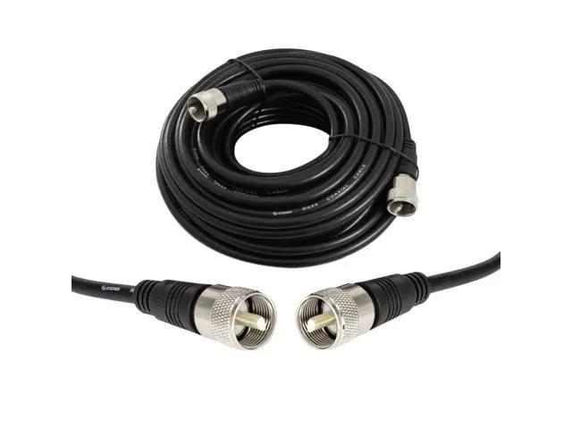 STEREN Coax Cable 20 Ft - Coaxial Cable Connector - Antenna Cable - Coax Connector - Coax Cable Connector - RG8X Coaxial Cable - UHF Antenna Cable.