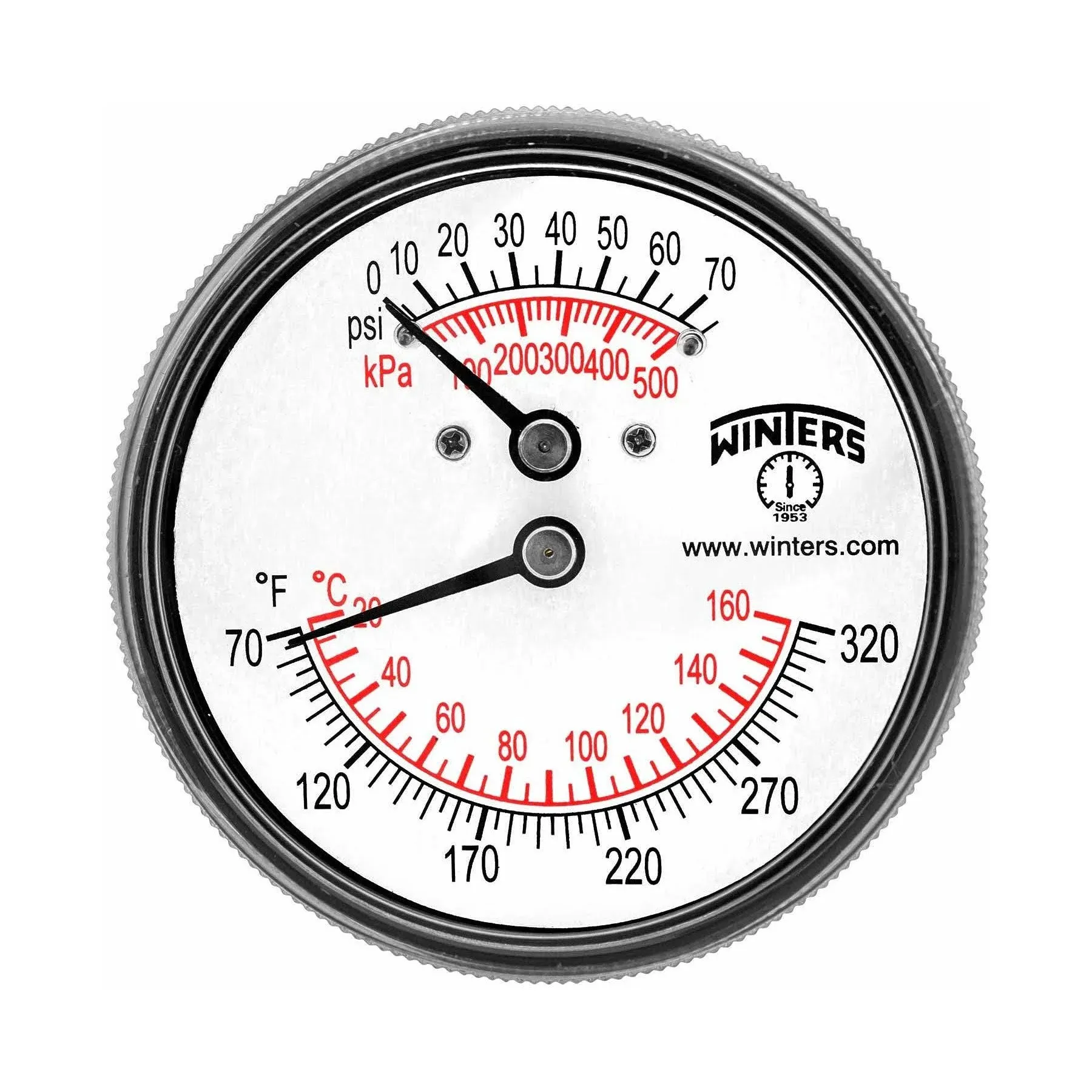 WINTERS TTD Series Steel Dual Scale Tridicator Thermometer