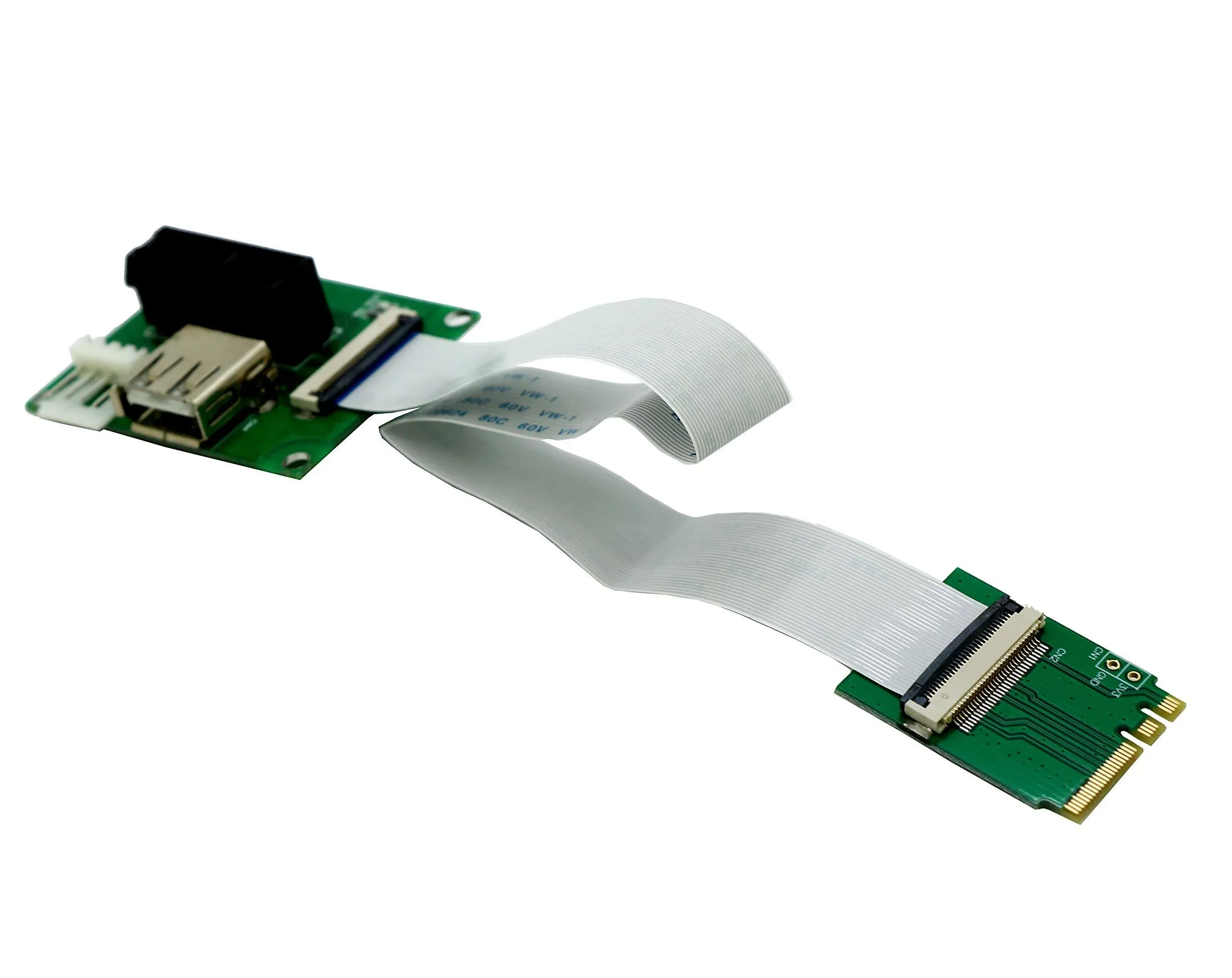 Sintech PCI-E Express X1/UB to M.2 A/E Key Adapter Card with FPC Cable