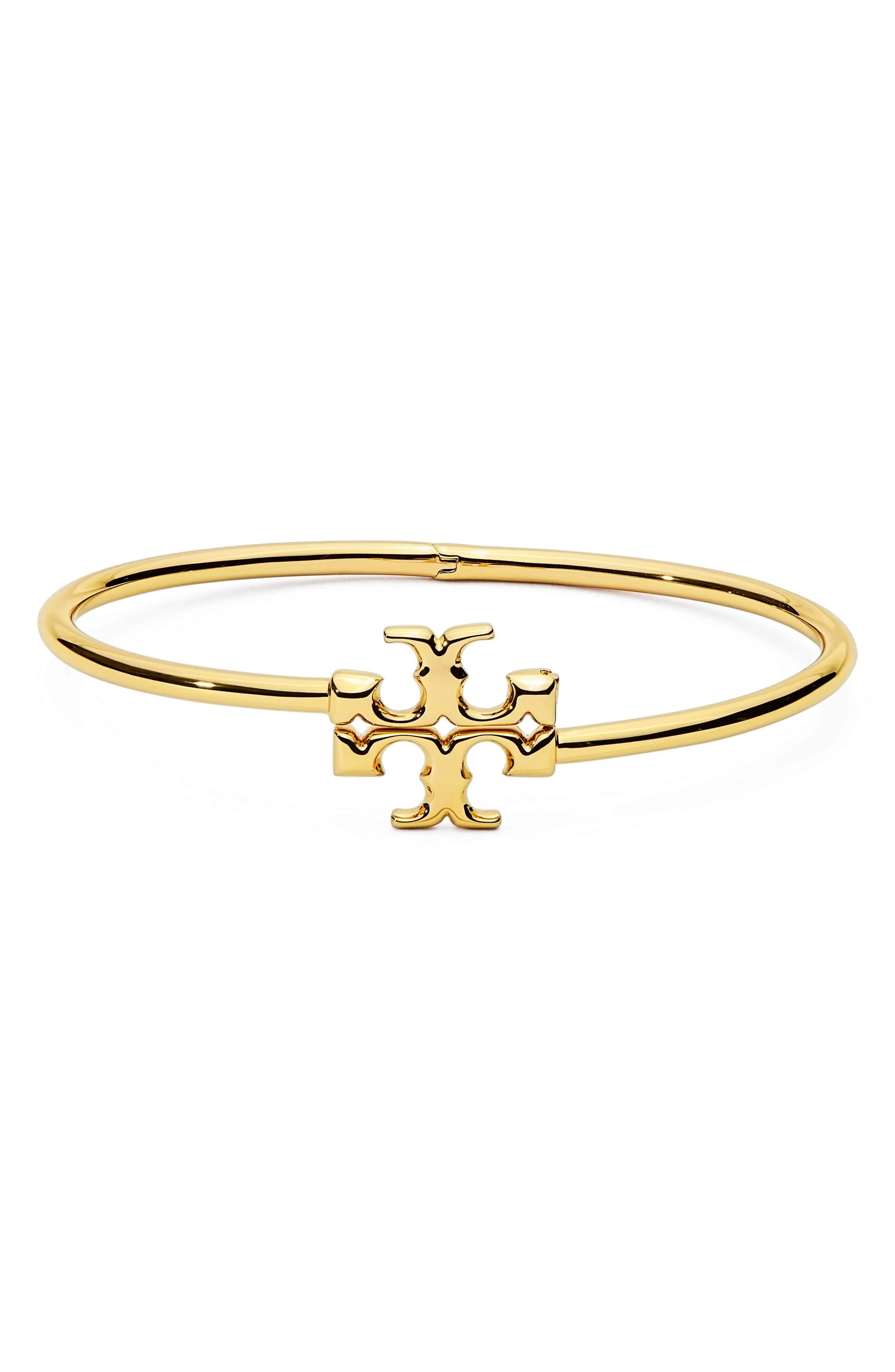 Tory Burch Eleanor Hinged Cuff in Tory Gold