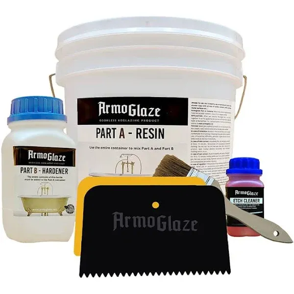 ArmoGlaze 2K USA Made Odorless Bathtub Refinishing Kit