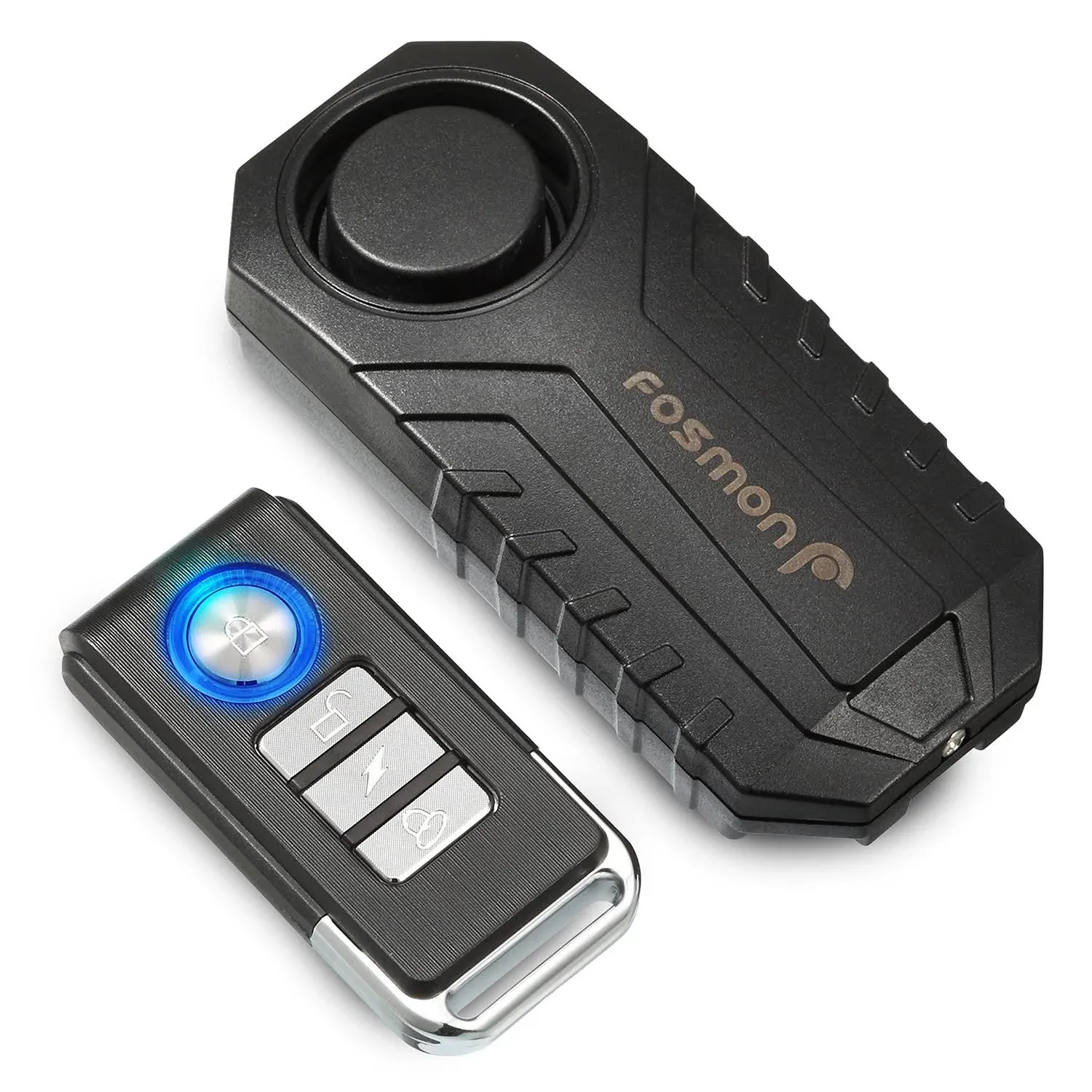 Fosmon Anti Theft Burglar Bike Alarm with Remote, Waterproof Vibration Triggered ...