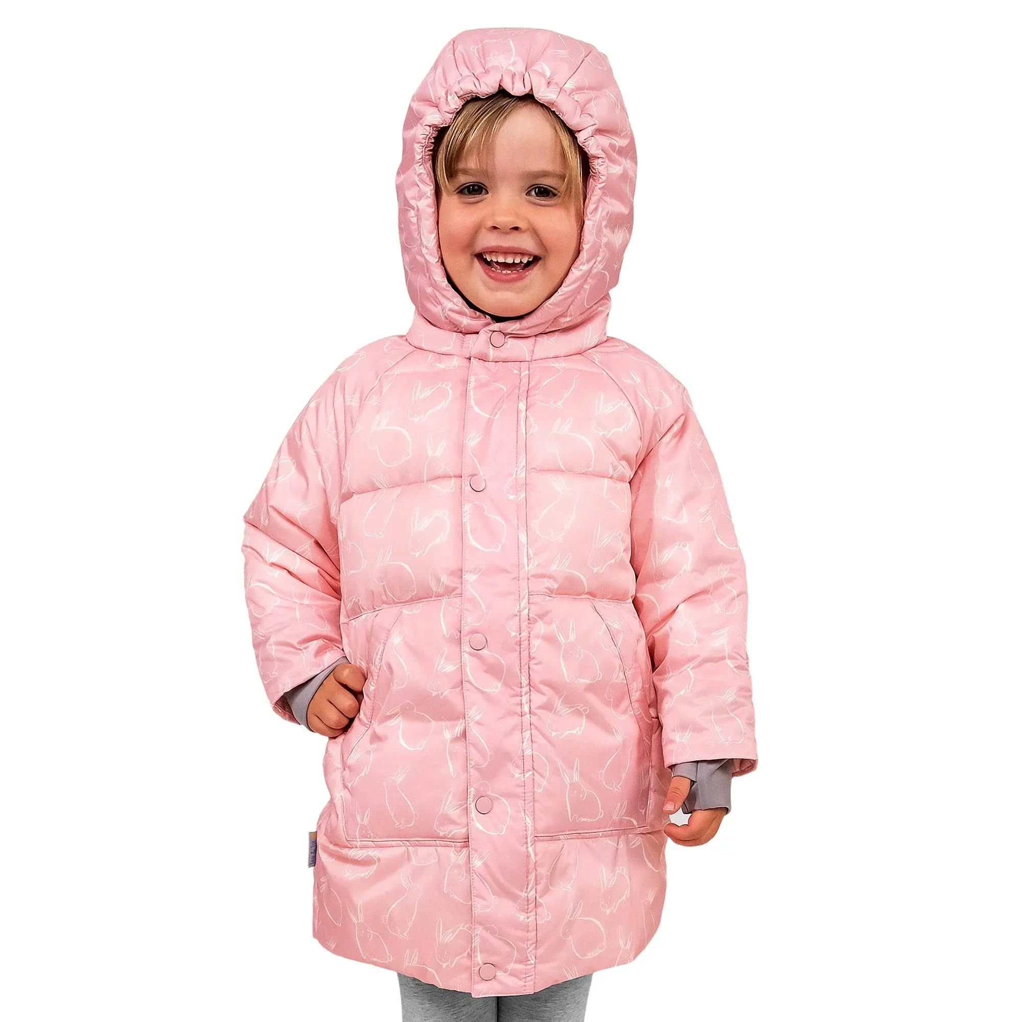 Jan & Jul Toasty-Dry Puffy Coat Bunny 4T