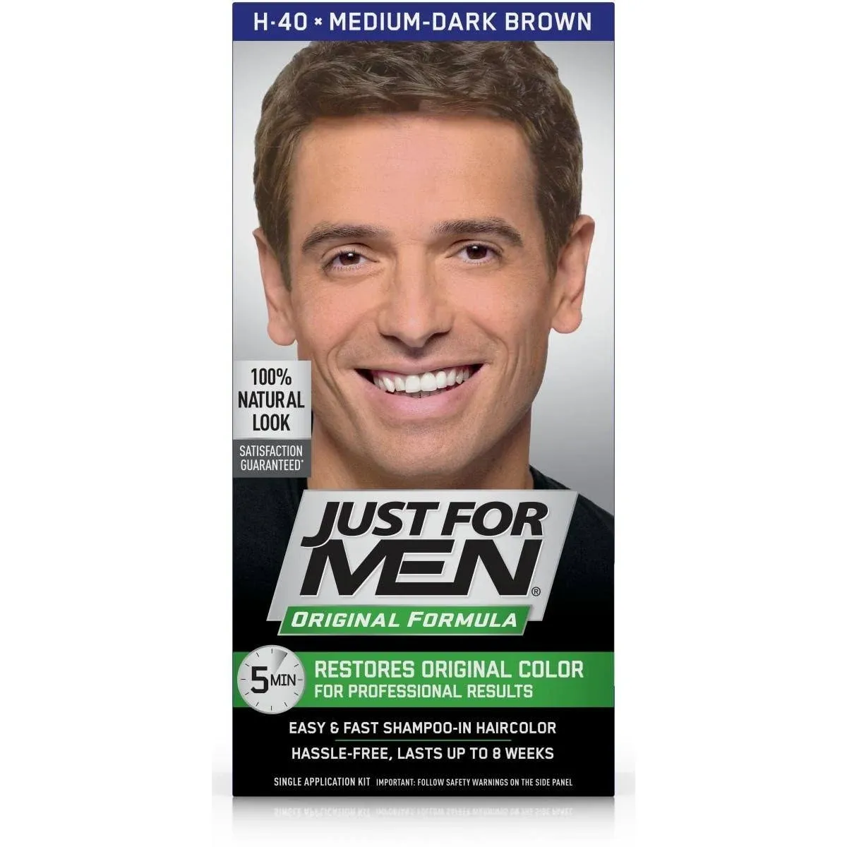 Just for Men Original Formula Hair Color, H-40 Medium Dark Brown