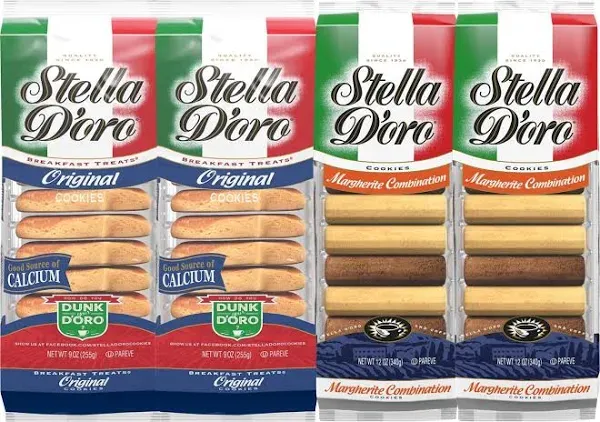 Stella D&#039;oro Margherite Combination &amp; Original Breakfast Treats Variety 4 Pack