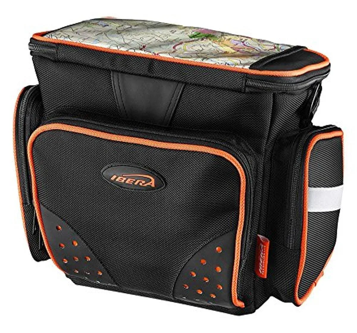 Ibera Bike Handlebar Bag for Camera Equipment, Clip-on Quick Release Bicycle Bag with Rain Cover and Map Sleeve