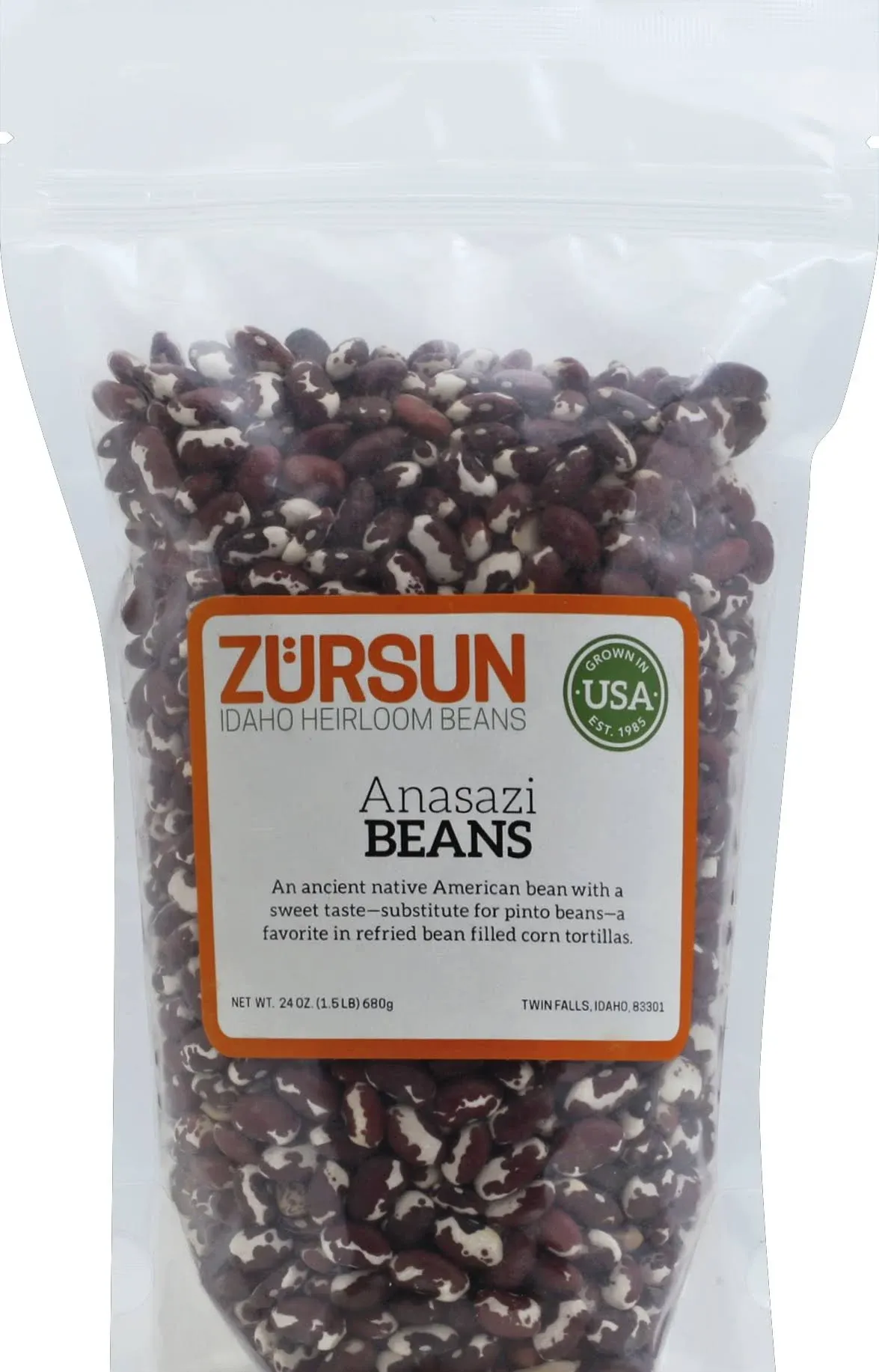 Zursun Heirloom Dry Anasazi Beans 24 oz each (2-Pack)