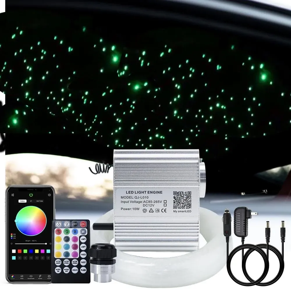 Upgraded 10w Twinkle+music Effect+app Control Fiber Optic Lights Kit For Star Ce