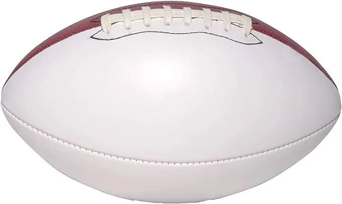 Autograph Blank Mini 6 Inch Football | Official Size 1 | Football Trophy for Signing with Two White Panels