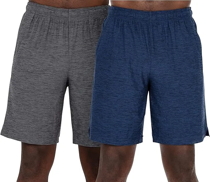 Layer 8 Men’s 2 Pack Shorts Athletic Quick Dry Performance Workout/Sleep Jersey 