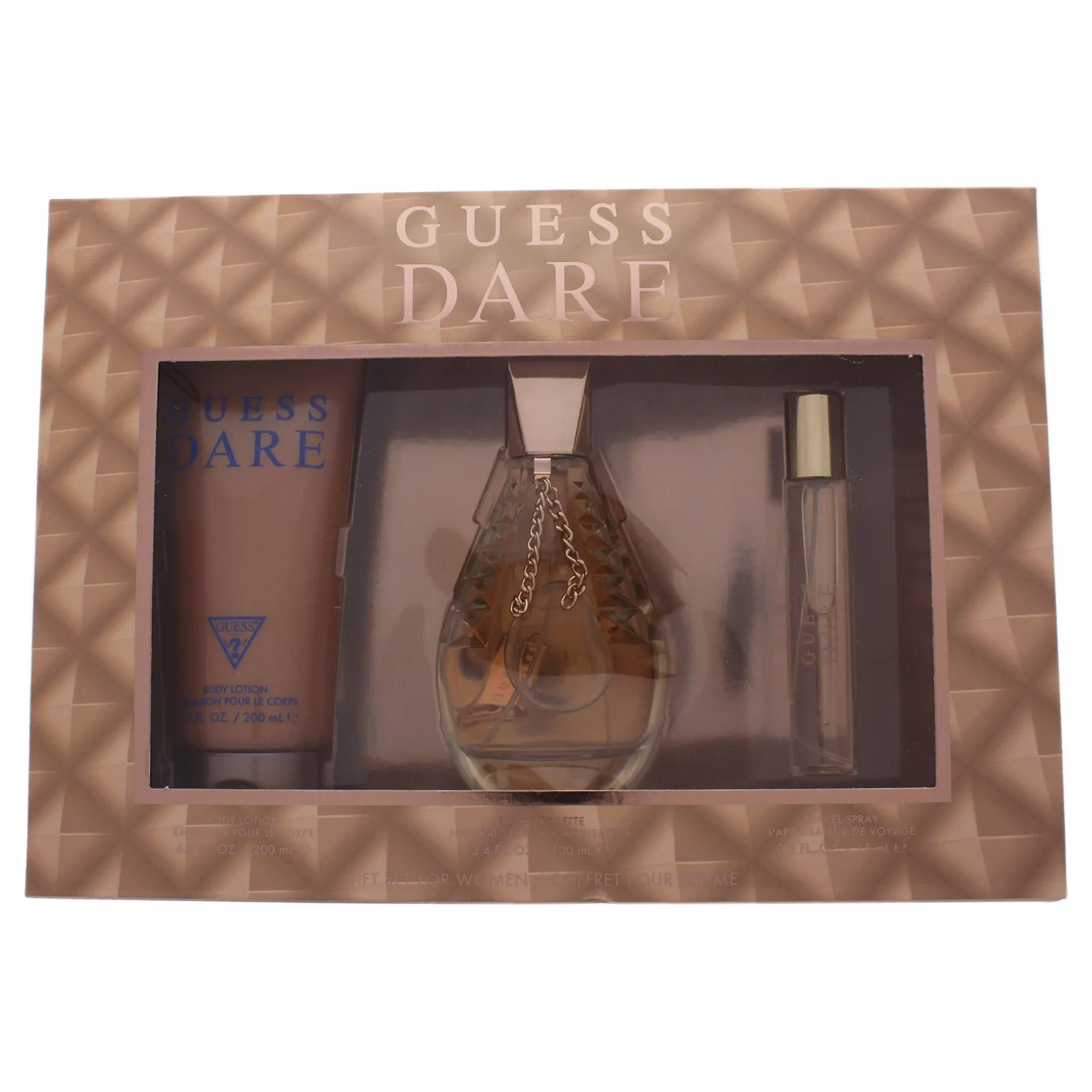 Guess Dare Gift Set 3 pc EDT 3.4 oz 100 ml Women