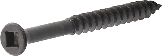 HILLMAN FASTENERS 47322 Fas-n-Tite Trim Screws, Square, Black Phosphate, 1-5/8-In. x #6, 5-Lbs.