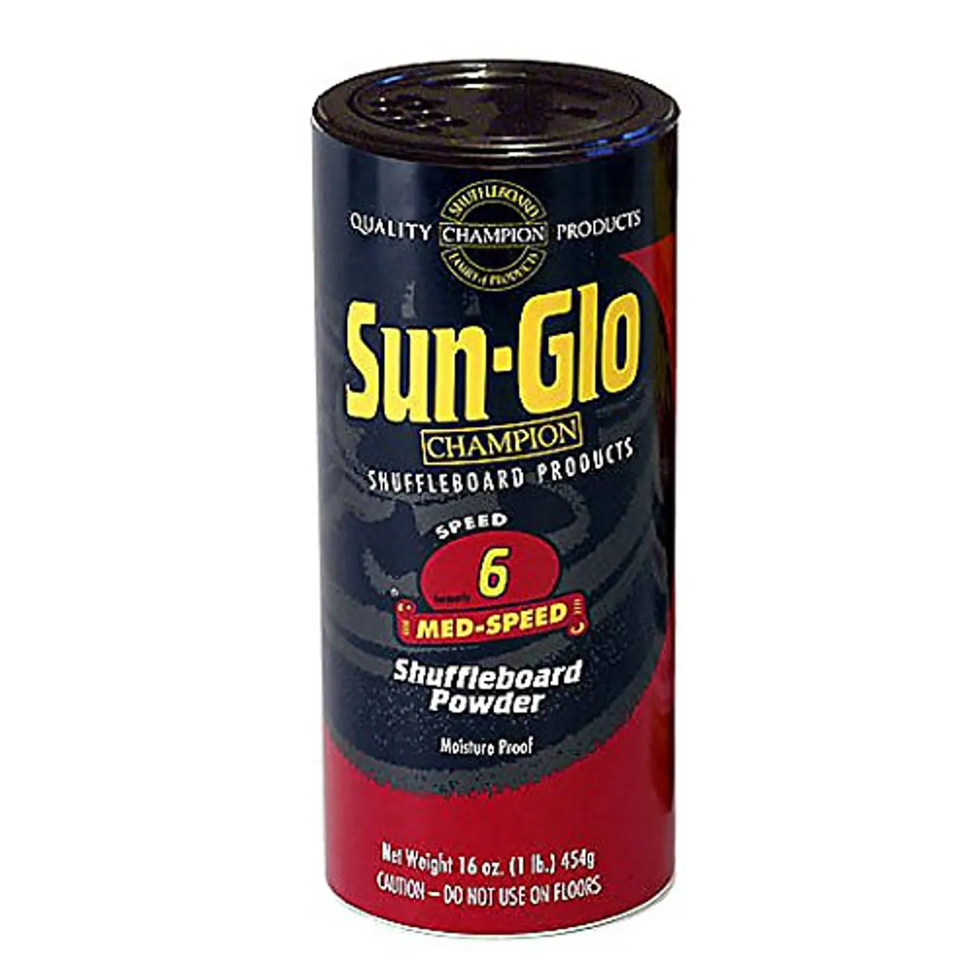 Sun-Glo Speed 6 Medium Speed Wax Shuffleboard Table Powder, 16 oz. Can