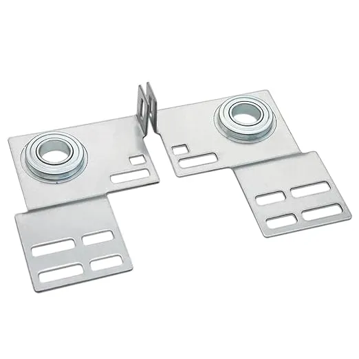 1 Pair Garage Door Bearing End Plate, Residential Silver