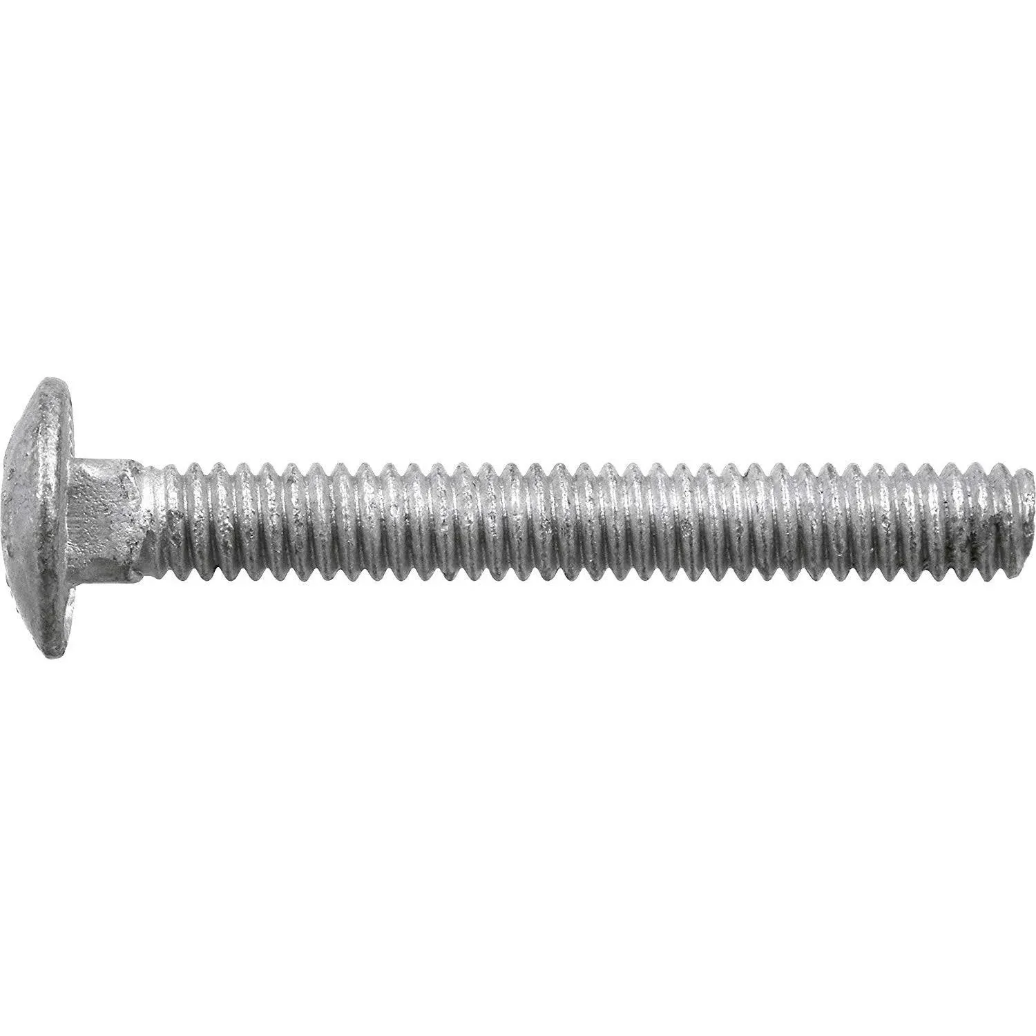 Hillman Group Galvanized Carriage Bolt 1/4” x 2-1/2”, 100 Count, Blunt Point, Alloy Steel, Self-Locking Round Head Fasteners, Wood and Metal, No Washer Needed, Rust-Resistant (812515)