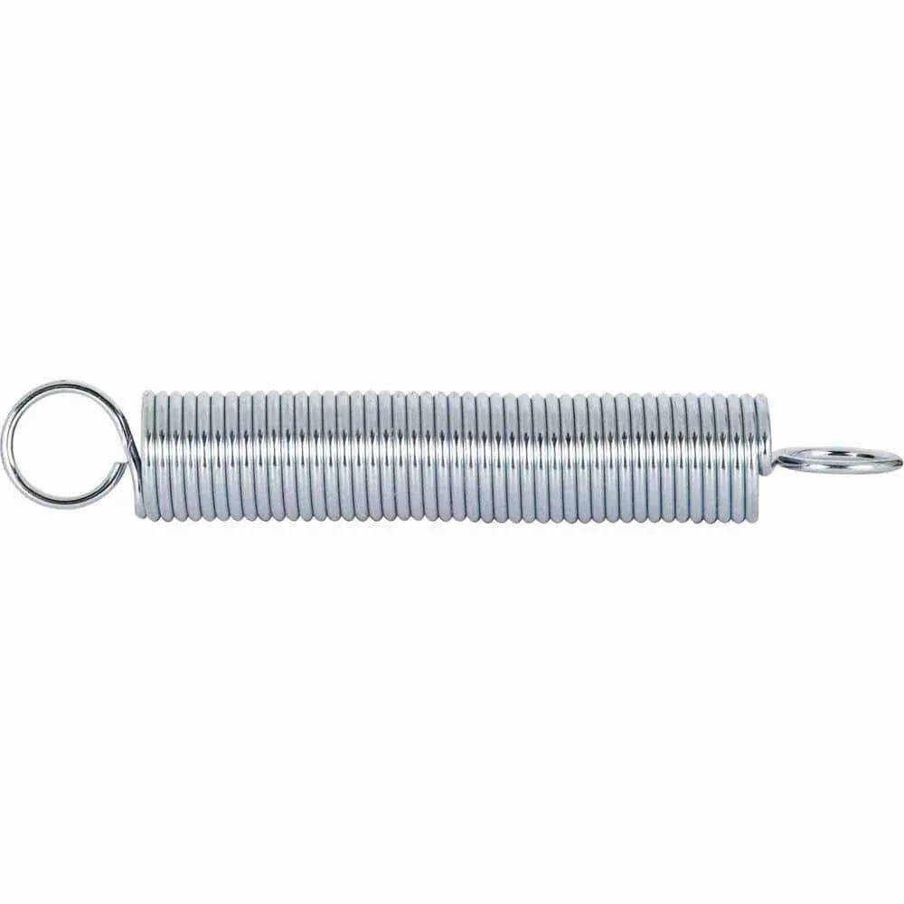 Prime-Line SP 9627 Extension Spring, Spring Steel Construction, Nickel-Plated Finish, 0.091 GA x 7/8 in. x 6 in., Closed Single Loop (Single Pack)