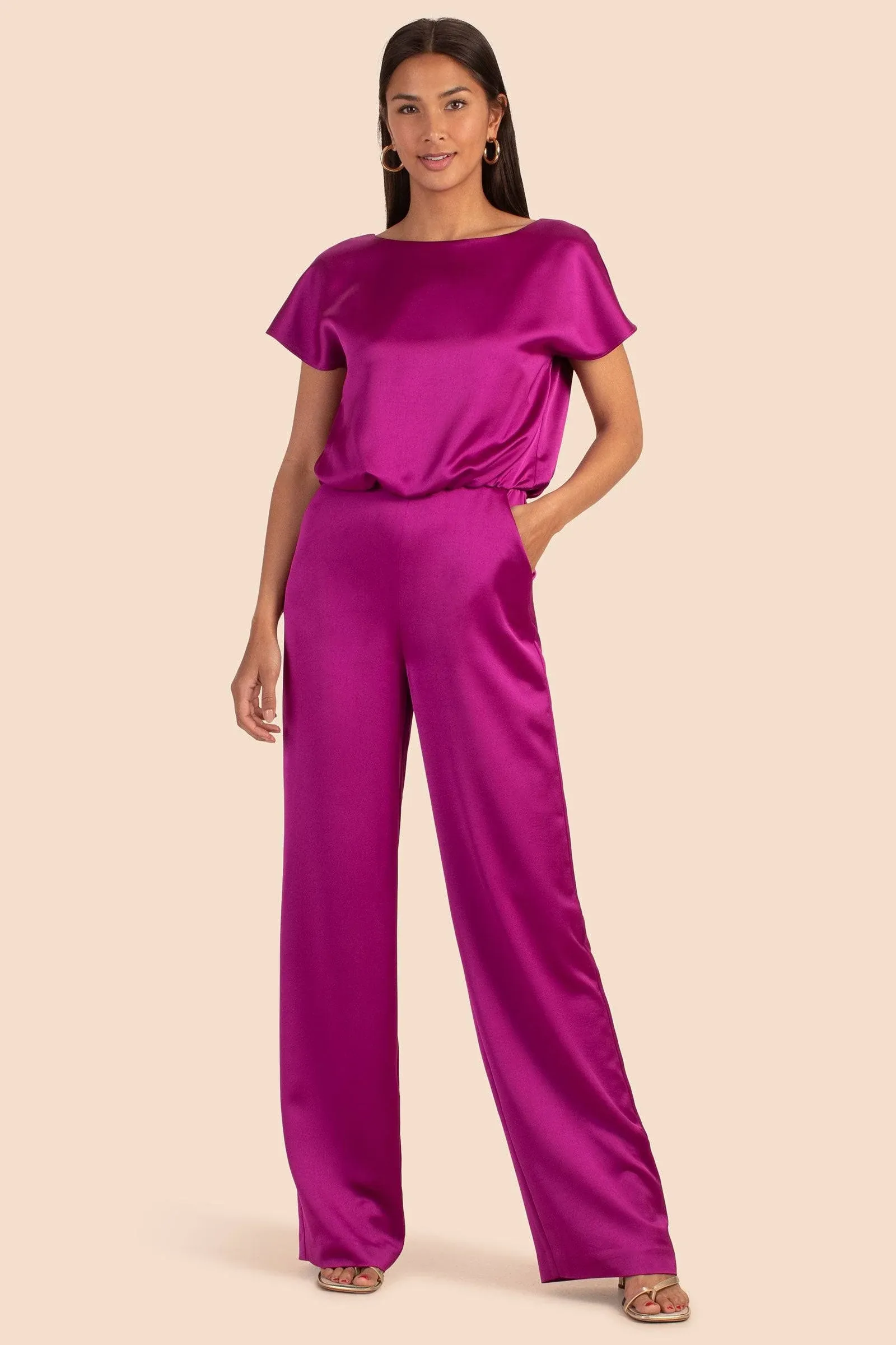 Trina Turk amuse jumpsuit festive fuchsia Size 6 Color fuchsia