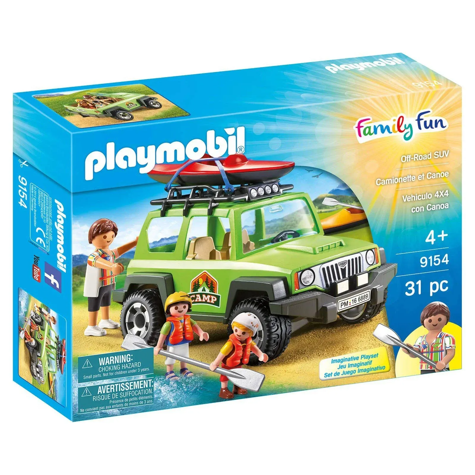 NEW 2014 Playmobil Family Fun 9154 Off-Road SUV Discontinued Retired Play Set