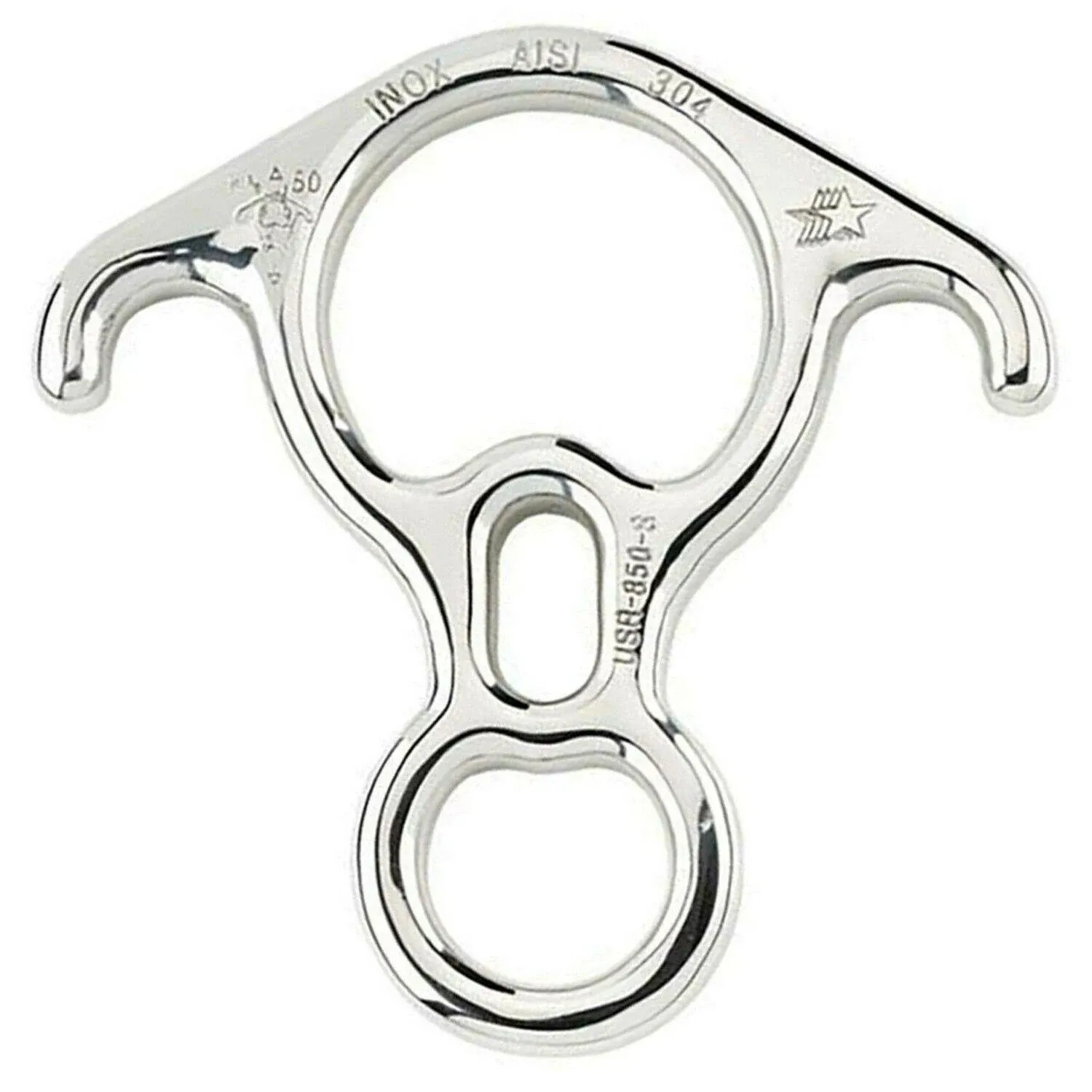 Figure 8 Descender | Stainless Steel | Rappelling and Rescue | 50 kN | Bent Ear Design