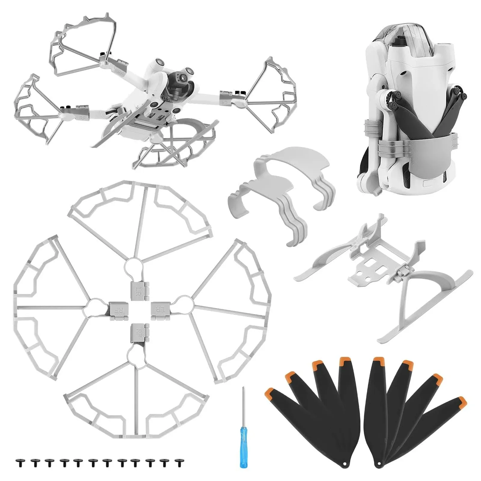 Propellers for DJI Mini 3 Pro Propeller Guard Landing Gear Leg Extensions ...