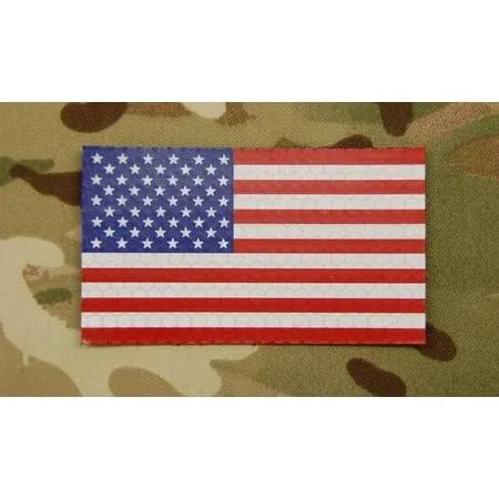 BritKitUSA Solas Infrared Reflective Reverse Full Color US Flag Patch