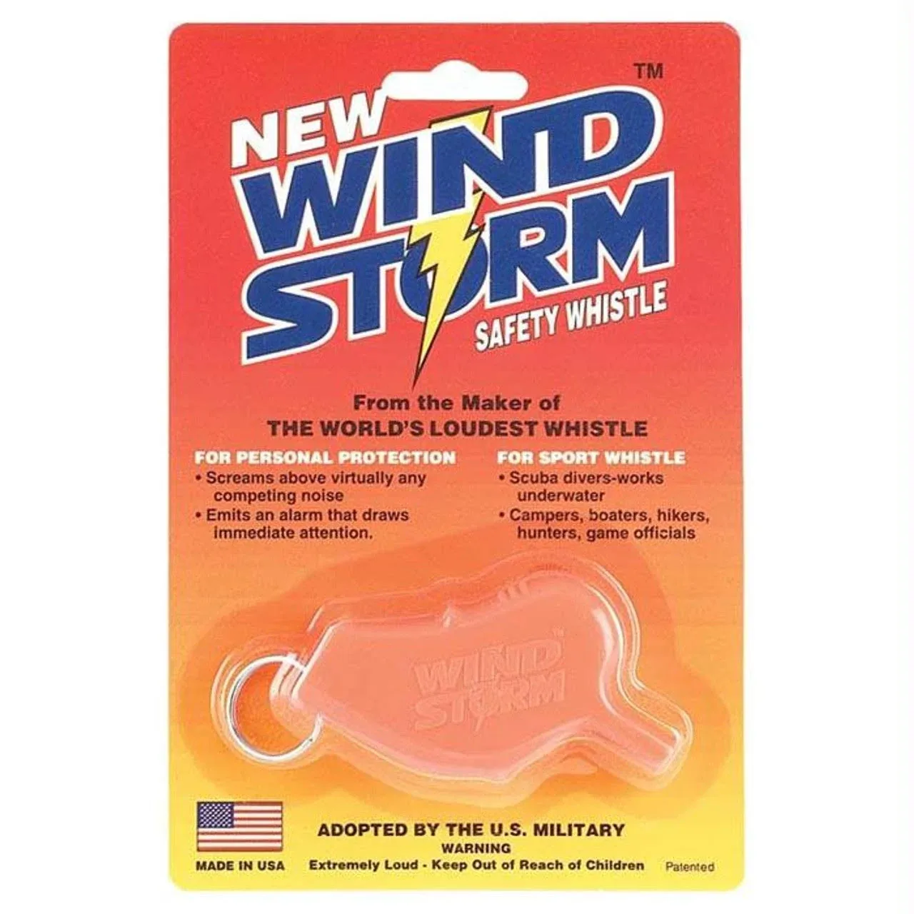 New All Weather Safety Whistle Wind Storm Extremely Loud Wet Dry Underwater