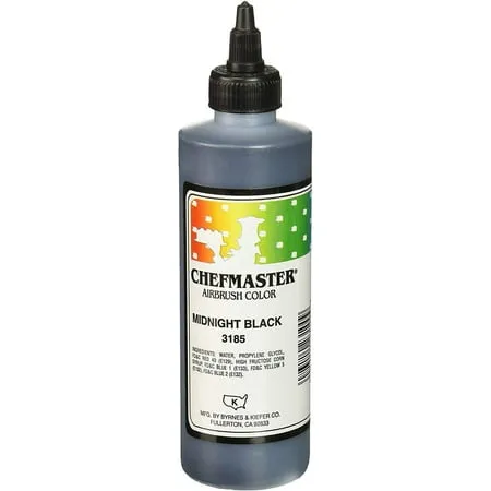 Chefmaster Airbrush Spray Food Color, 9-Ounce, Midnight Black