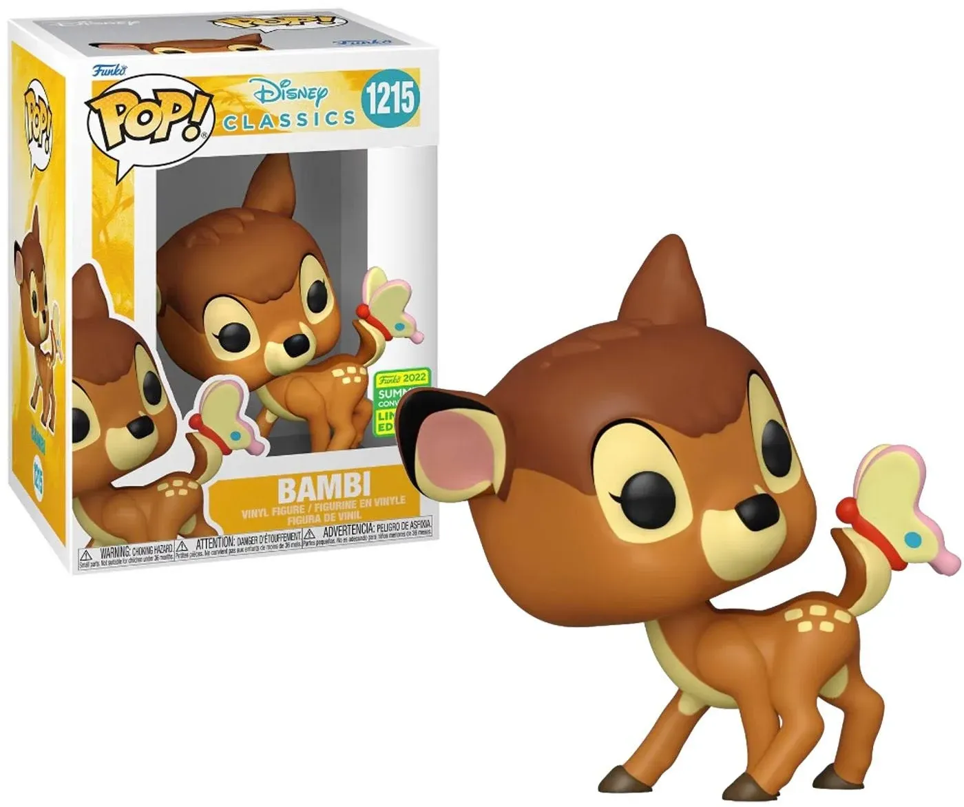 Funko Pop! Disney Classics 1215 Bambi with Butterfly 2022 SDCC Shared Exclusive