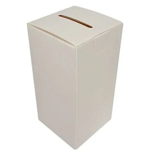 50 Square Donation Can or Fundraising Charity Box Cardboard