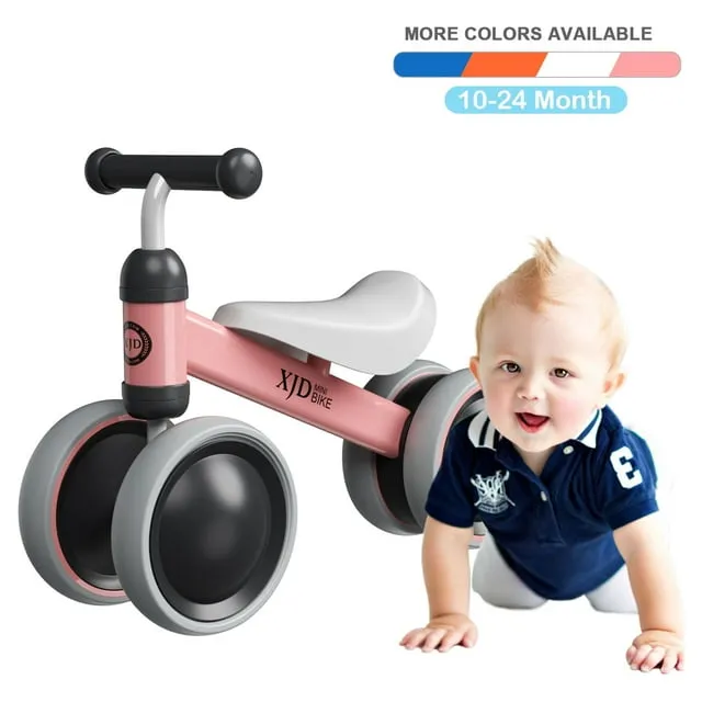 Baby Balance Bike 1+ Year Old Girls Boys - 12-24 Months Toddler Balance Bike with Night Lamp- 4 Silence Wheels Baby Bikes - Ride On Toys for Kids First Bike Gift