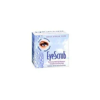 Eye Scrub Sterile Eye Makeup Remover & Eyelid Cleansing Pads 30ct 2-Pack