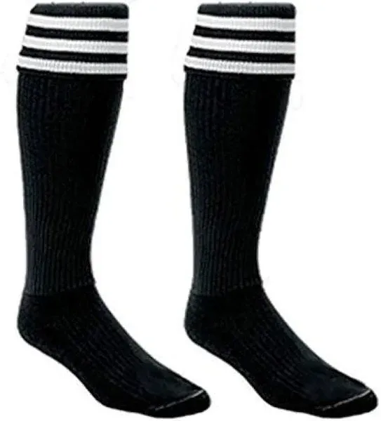 2 Pair Official Stiping Referee Soccer Socks - Adult 8 -12