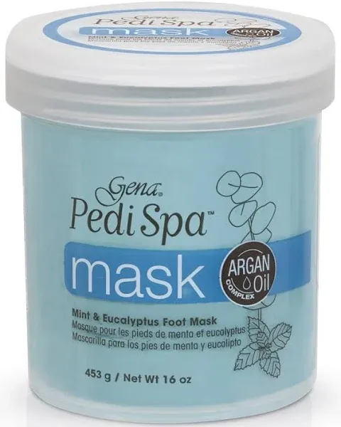 Gena Pedi Spa Mask with Argan Oil, Mint &amp; Eucalyptus Foot Mask, 16 oz