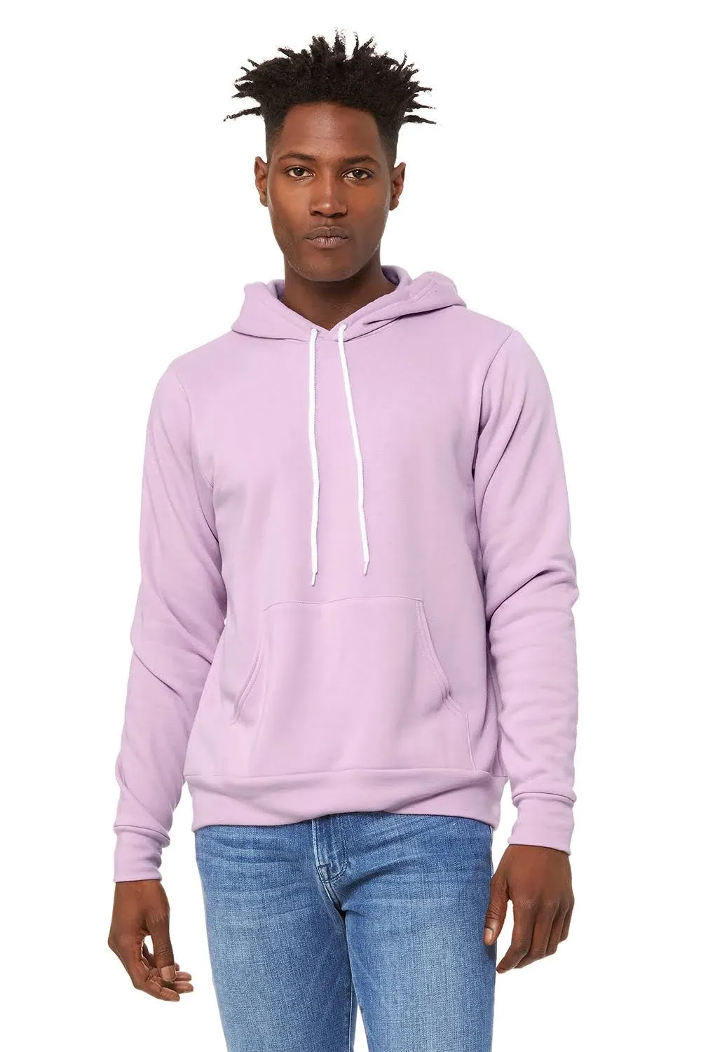 Bella + Canvas 3719 Unisex Sponge Fleece Pullover Hoodie - Lilac - M