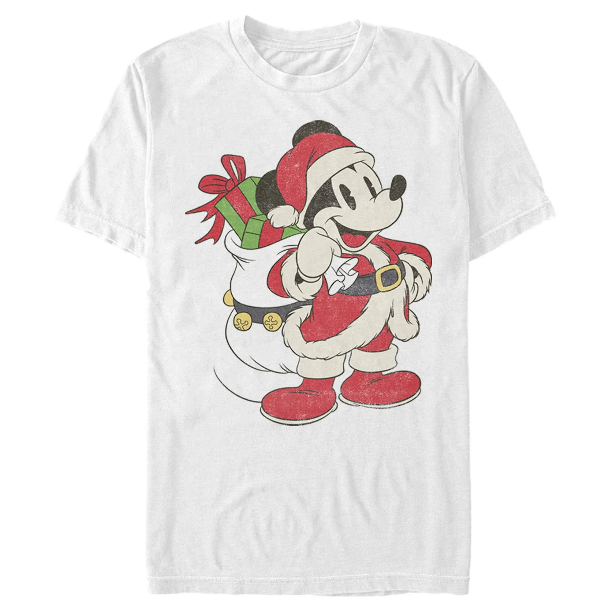 Disney Men's Mickey Mouse Santa T-Shirt