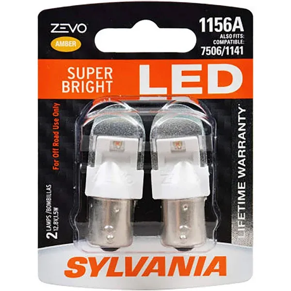 Sylvania ZEVO 1156 Amber LED Bulb (Pack of 2)