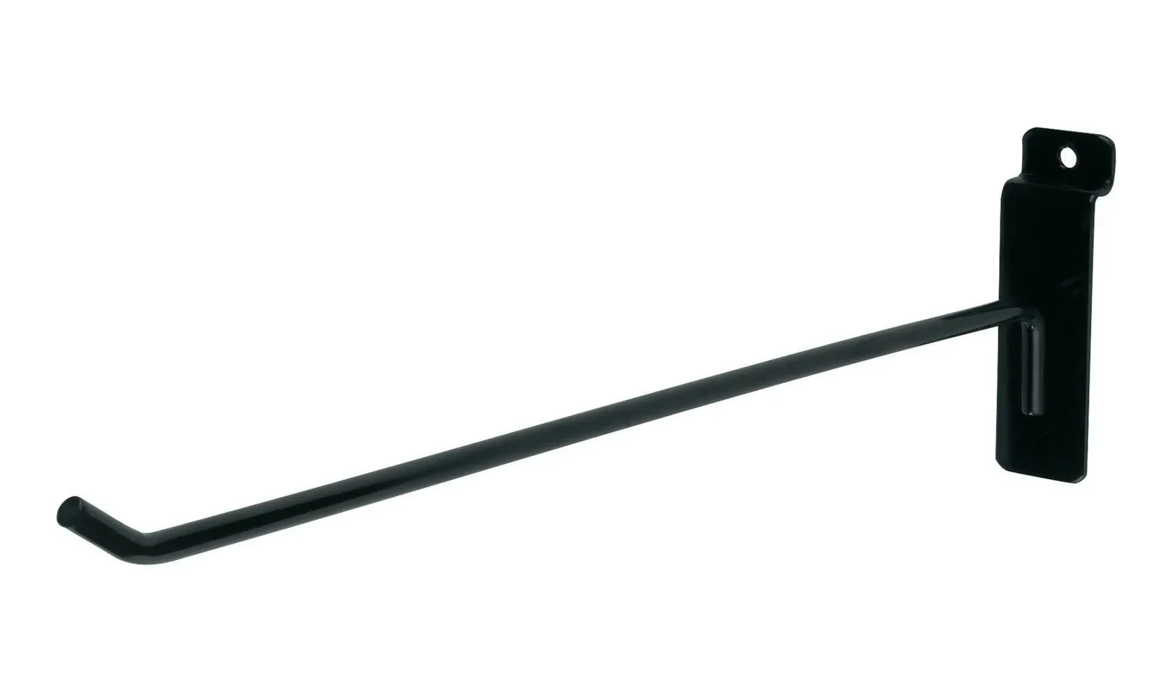 12 inch Black Slatwall Peg Hook - Pack of 50 - For 3” on center Slatwall Panels