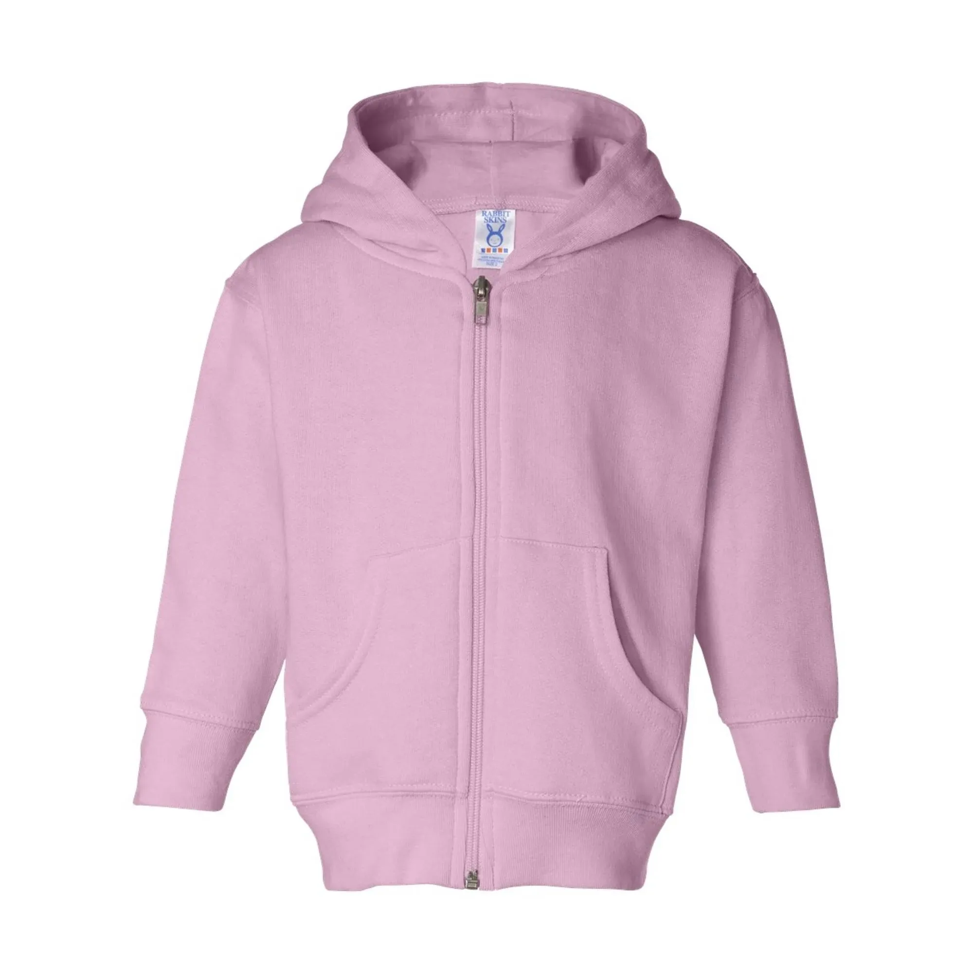 Rabbit Skins 3346 Toddler Zip Fleece Hoodie - Pink - 5/6