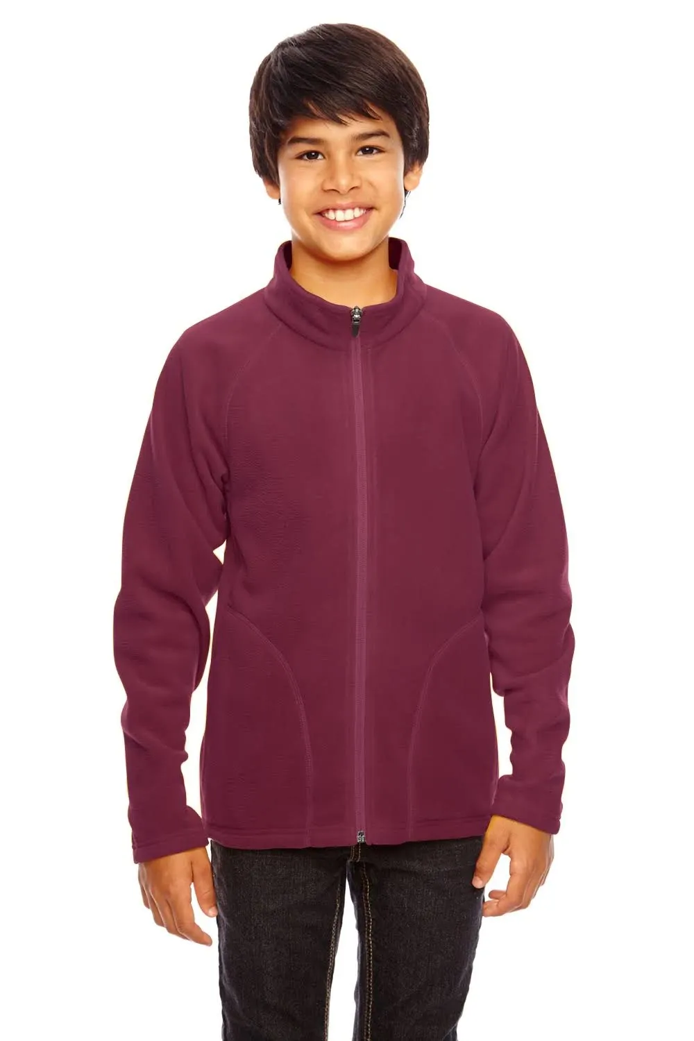 Team 365 TT90Y - Youth Campus Microfleece Jacket Sport Maroon - S