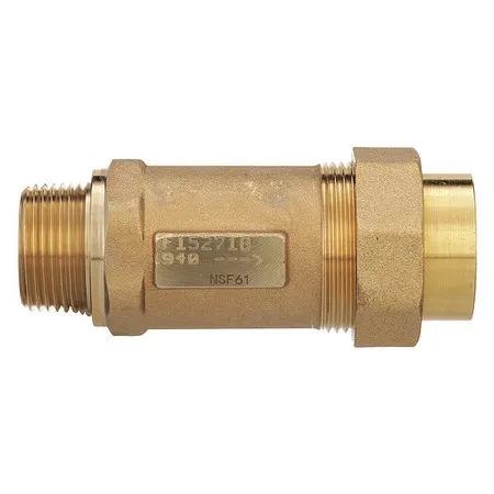 1" MNPT x Union FNPT Low Lead Bronze Dual Check Valve