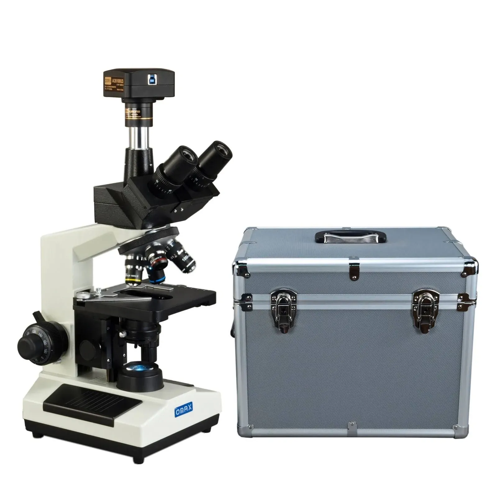 OMAX 40X-2500X USB3 18MP Digital Trinocular Compound LED Lab Microscope with ...